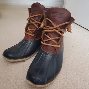 Ladies 8.5 Sperry Rain Bean boot